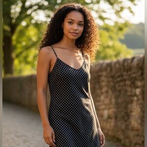 J. Crew Black and White Polka Dot Dress